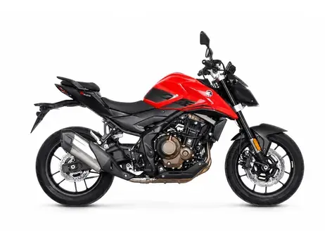 Voge R625, Naked Bike in Rot und Schwarz in der Seitenansicht